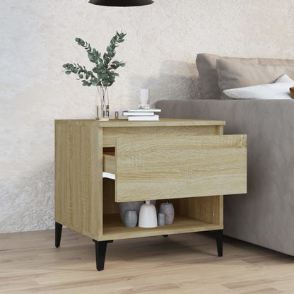 Bijzettafel 50X46X50 Cm Bewerkt Hout Sonoma Eikenkleurig