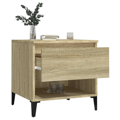 Bijzettafel 50X46X50 Cm Bewerkt Hout Sonoma Eikenkleurig