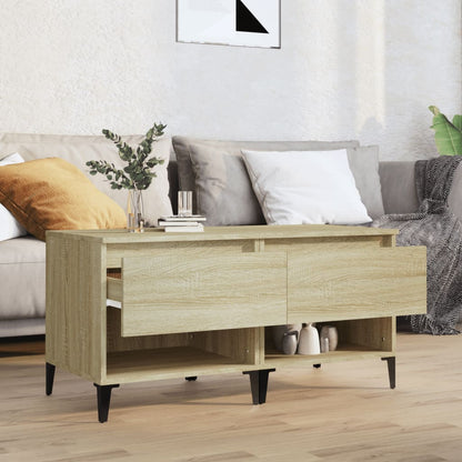 Bijzettafels 2 St 50X46X50 Cm Bewerkt Hout Sonoma Eikenkleurig