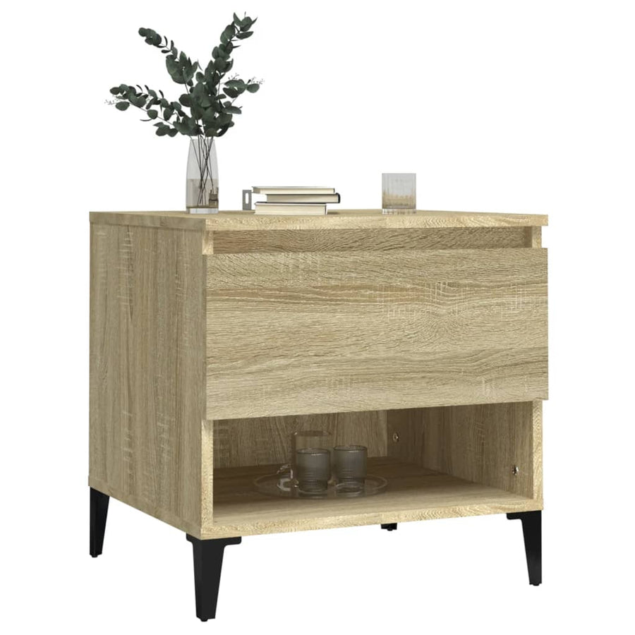 Bijzettafels 2 St 50X46X50 Cm Bewerkt Hout Sonoma Eikenkleurig