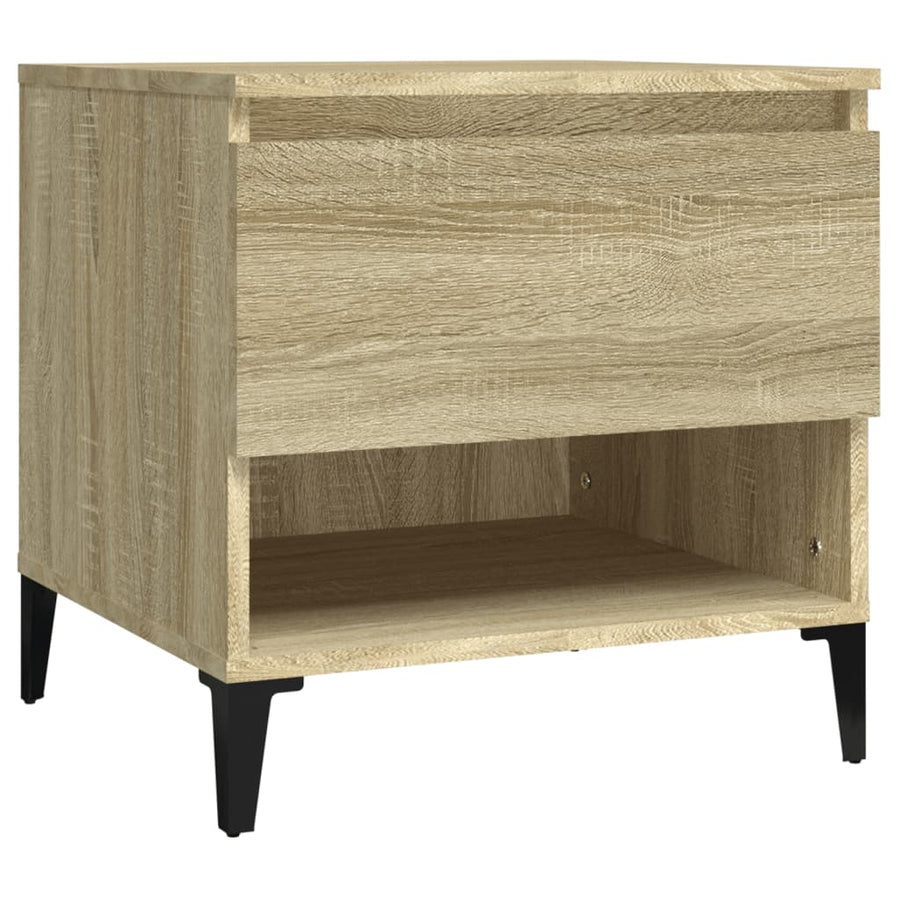 Bijzettafels 2 St 50X46X50 Cm Bewerkt Hout Sonoma Eikenkleurig