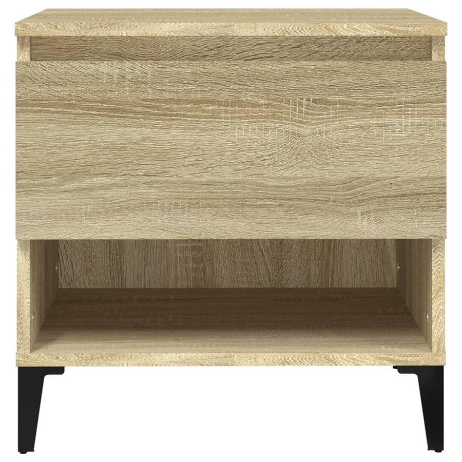 Bijzettafels 2 St 50X46X50 Cm Bewerkt Hout Sonoma Eikenkleurig