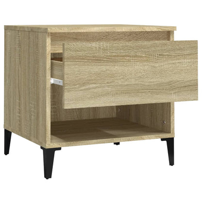 Bijzettafels 2 St 50X46X50 Cm Bewerkt Hout Sonoma Eikenkleurig