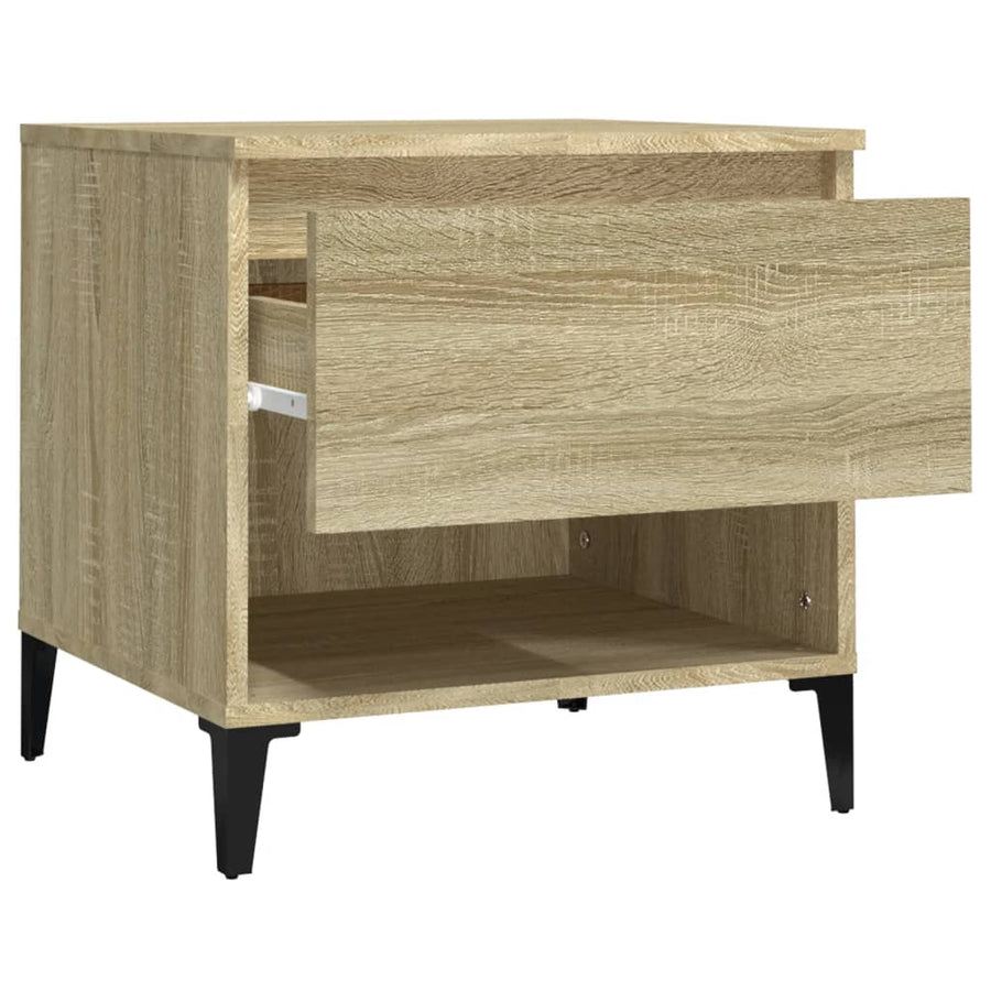 Bijzettafels 2 St 50X46X50 Cm Bewerkt Hout Sonoma Eikenkleurig