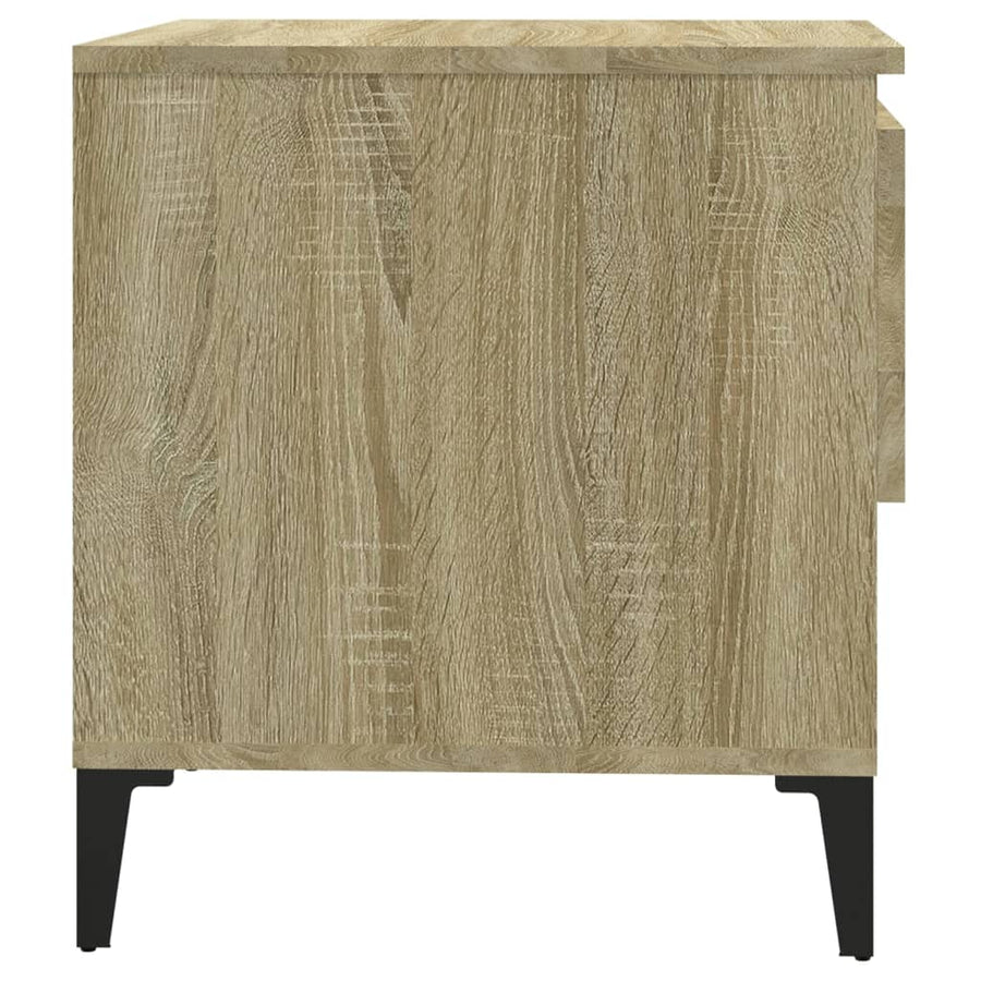 Bijzettafels 2 St 50X46X50 Cm Bewerkt Hout Sonoma Eikenkleurig