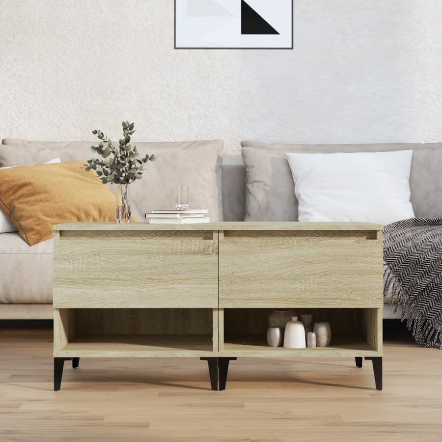 Bijzettafels 2 St 50X46X50 Cm Bewerkt Hout Sonoma Eikenkleurig
