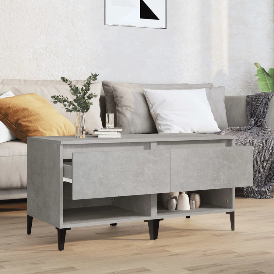 Bijzettafels 2 St 50X46X50 Cm Bewerkt Hout Betongrijs