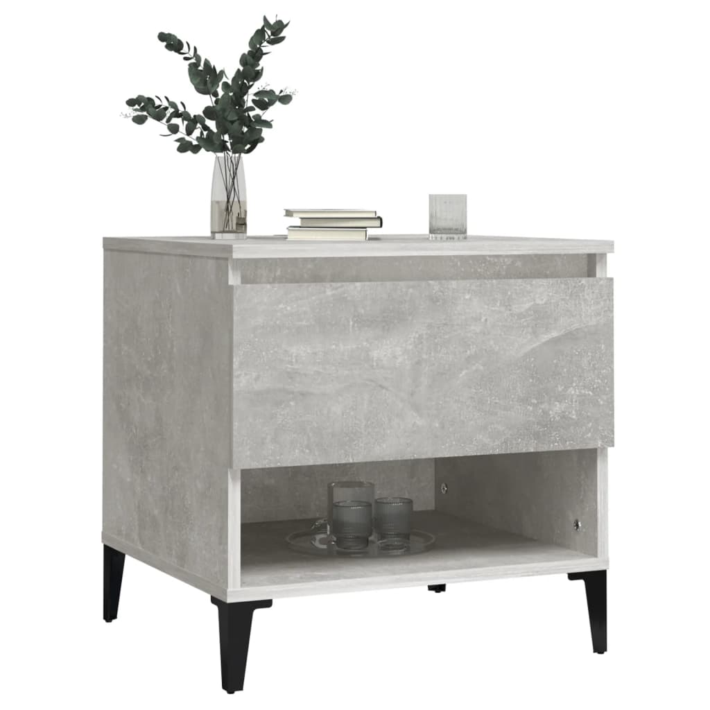 Bijzettafels 2 St 50X46X50 Cm Bewerkt Hout Betongrijs