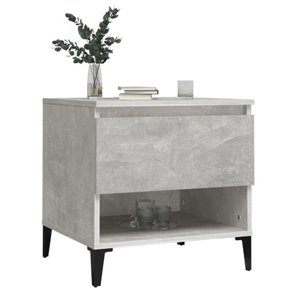 Bijzettafels 2 St 50X46X50 Cm Bewerkt Hout Betongrijs
