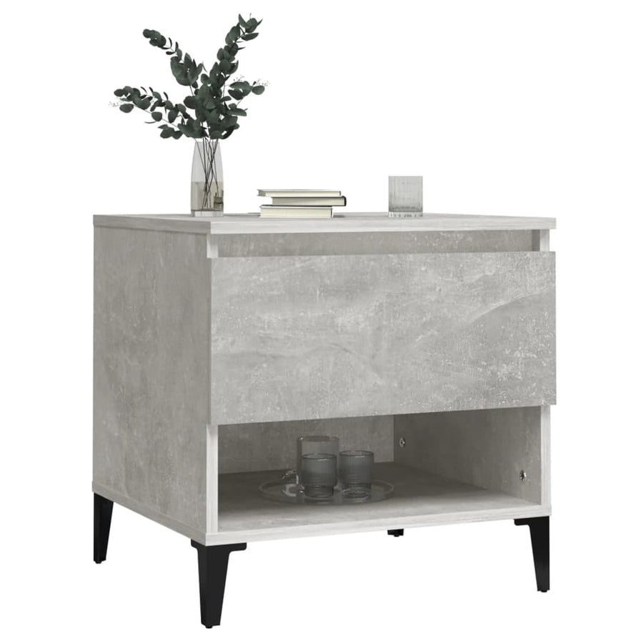 Bijzettafels 2 St 50X46X50 Cm Bewerkt Hout Betongrijs