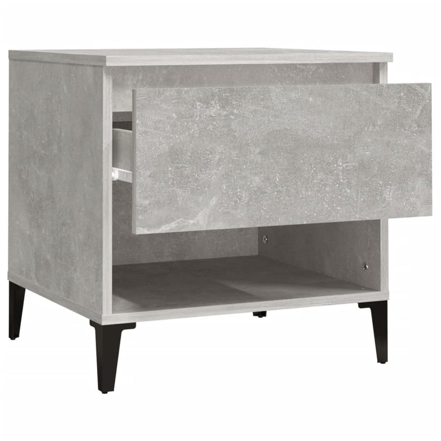Bijzettafels 2 St 50X46X50 Cm Bewerkt Hout Betongrijs
