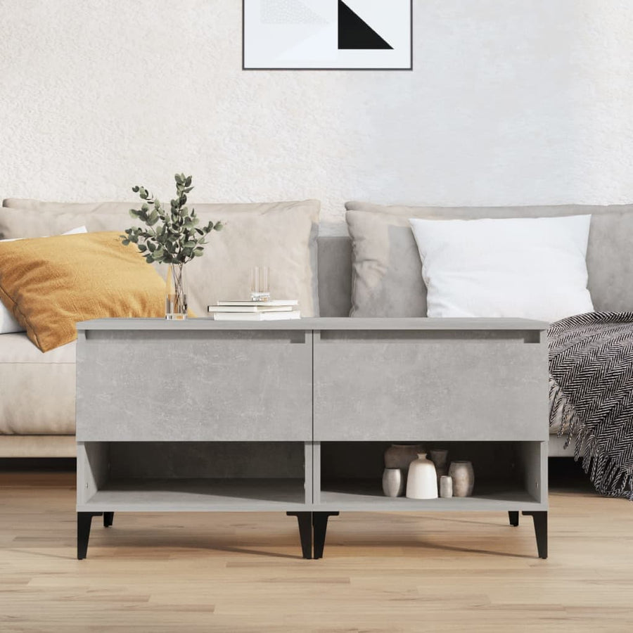 Bijzettafels 2 St 50X46X50 Cm Bewerkt Hout Betongrijs