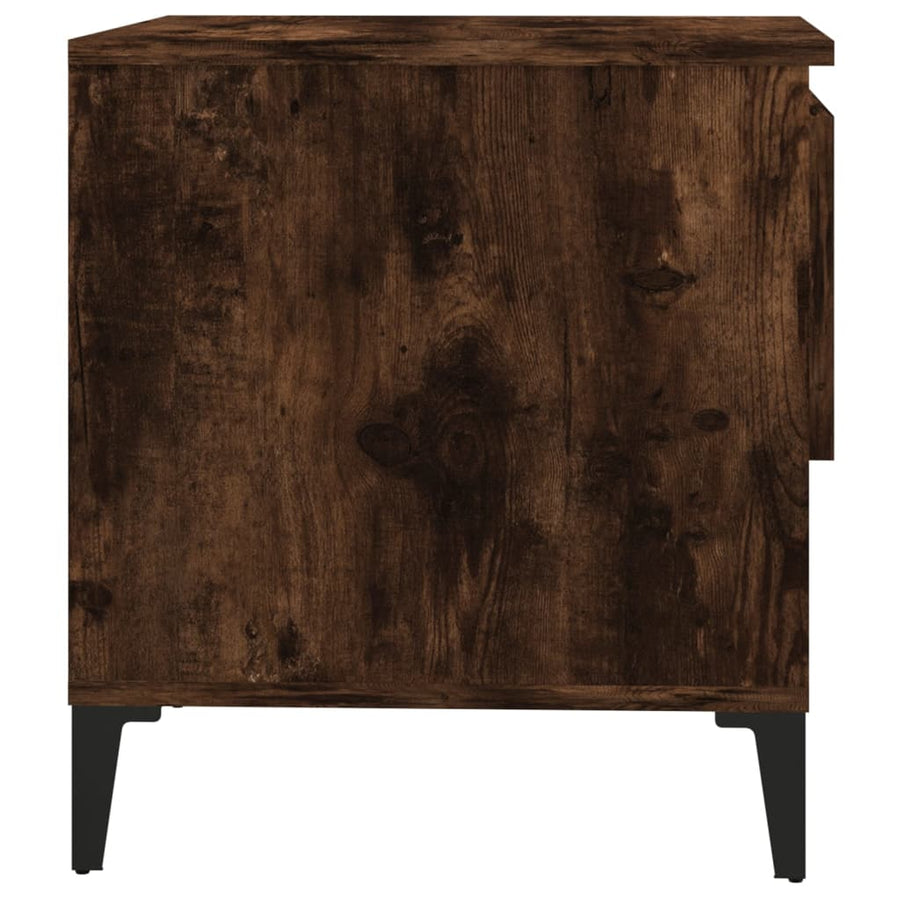 Bijzettafel 50X46X50 Cm Bewerkt Hout Gerookt Eikenkleurig