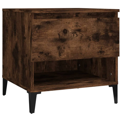 Bijzettafels 2 St 50X46X50 Cm Bewerkt Hout Gerookt Eikenkleurig