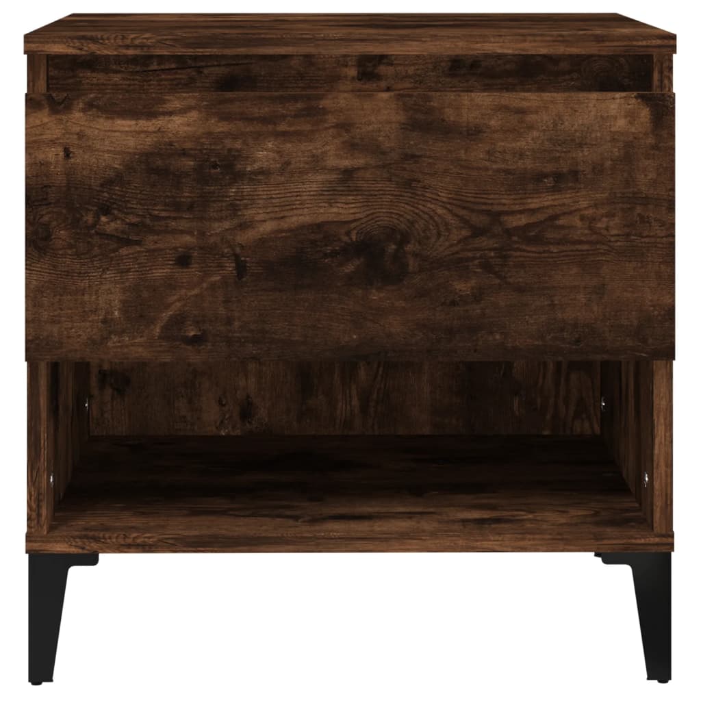 Bijzettafels 2 St 50X46X50 Cm Bewerkt Hout Gerookt Eikenkleurig