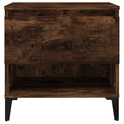 Bijzettafels 2 St 50X46X50 Cm Bewerkt Hout Gerookt Eikenkleurig