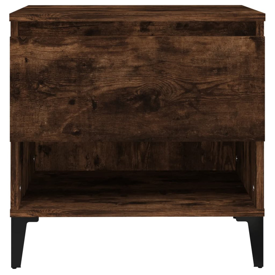 Bijzettafels 2 St 50X46X50 Cm Bewerkt Hout Gerookt Eikenkleurig