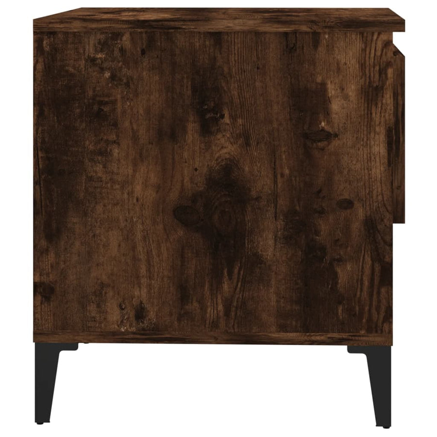 Bijzettafels 2 St 50X46X50 Cm Bewerkt Hout Gerookt Eikenkleurig