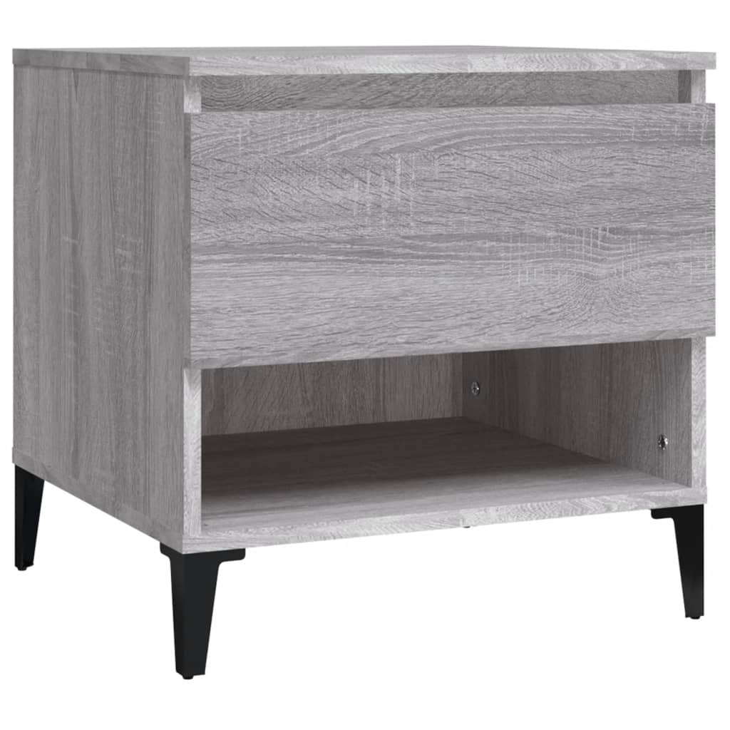Bijzettafel 50X46X50 Cm Bewerkt Hout Grijs Sonoma Eikenkleur