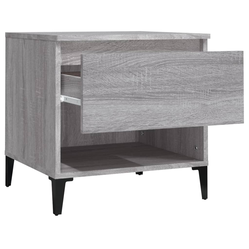 Bijzettafel 50X46X50 Cm Bewerkt Hout Grijs Sonoma Eikenkleur