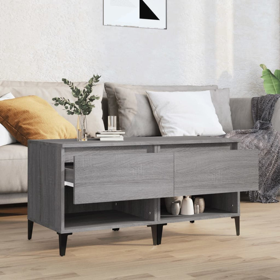 Bijzettafels 2 St 50X46X50 Cm Bewerkt Hout Grijs Sonoma Eiken