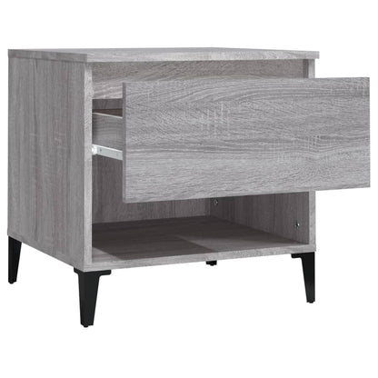 Bijzettafels 2 St 50X46X50 Cm Bewerkt Hout Grijs Sonoma Eiken