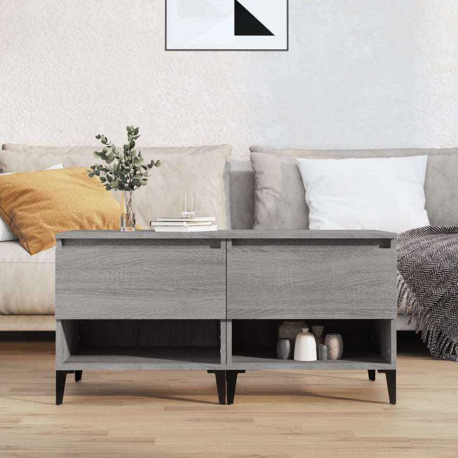 Bijzettafels 2 St 50X46X50 Cm Bewerkt Hout Grijs Sonoma Eiken