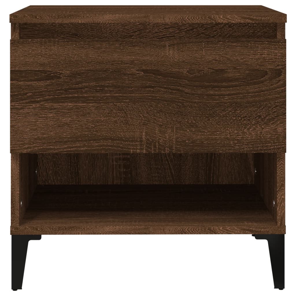 Bijzettafel 50X46X50 Cm Bewerkt Hout Bruin Eikenkleur