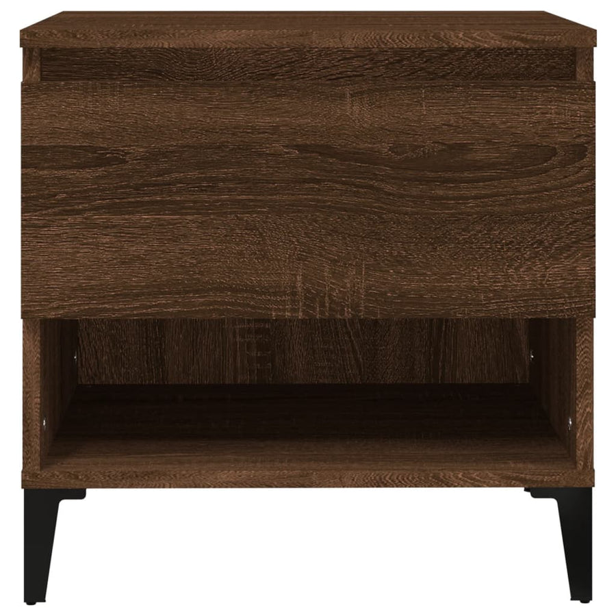 Bijzettafel 50X46X50 Cm Bewerkt Hout Bruin Eikenkleur