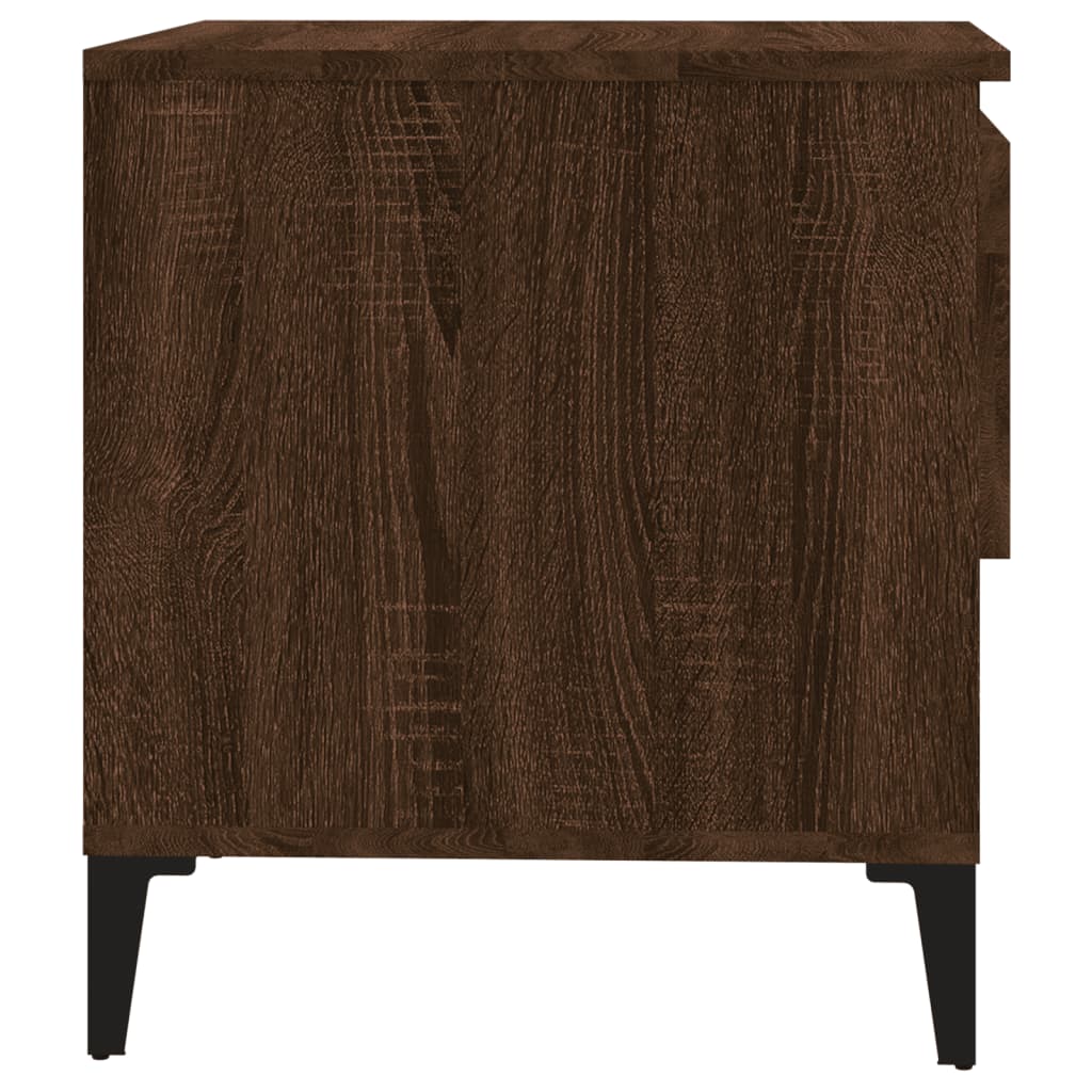 Bijzettafel 50X46X50 Cm Bewerkt Hout Bruin Eikenkleur