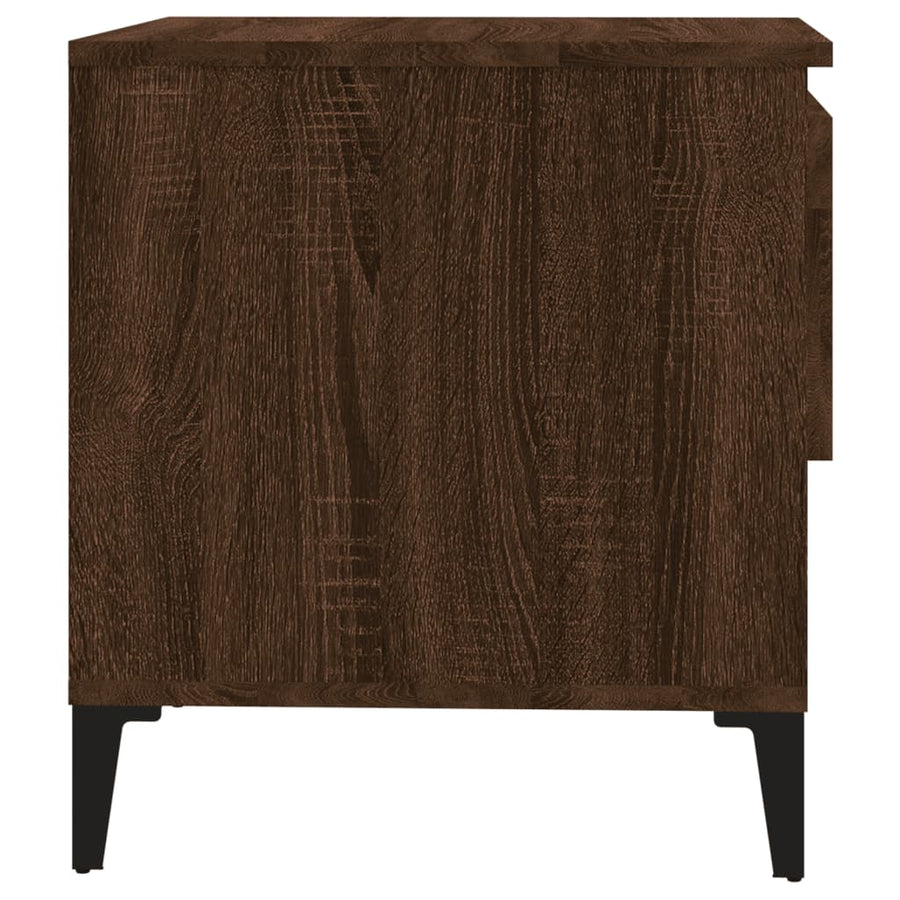 Bijzettafel 50X46X50 Cm Bewerkt Hout Bruin Eikenkleur