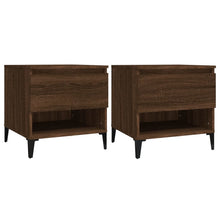 Bijzettafels 2 St 50X46X50 Cm Bewerkt Hout Bruin Eikenkleur