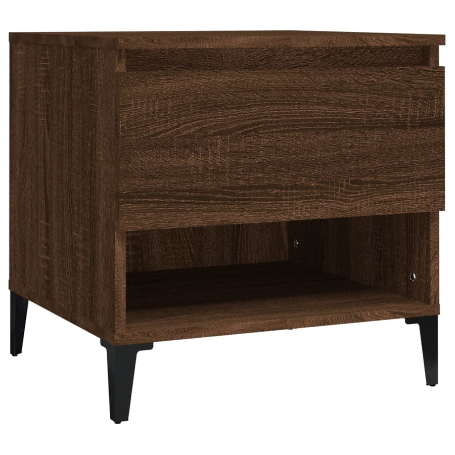 Bijzettafels 2 St 50X46X50 Cm Bewerkt Hout Bruin Eikenkleur