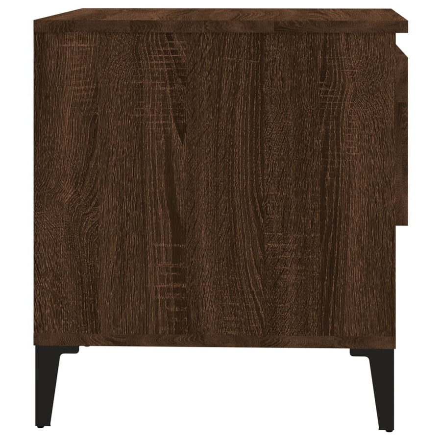 Bijzettafels 2 St 50X46X50 Cm Bewerkt Hout Bruin Eikenkleur