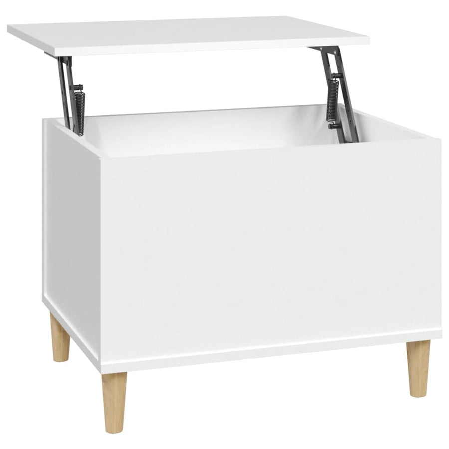 Salontafel 60X44,5X45 Cm Bewerkt Hout 60 x 44.5 x 45 cm Wit