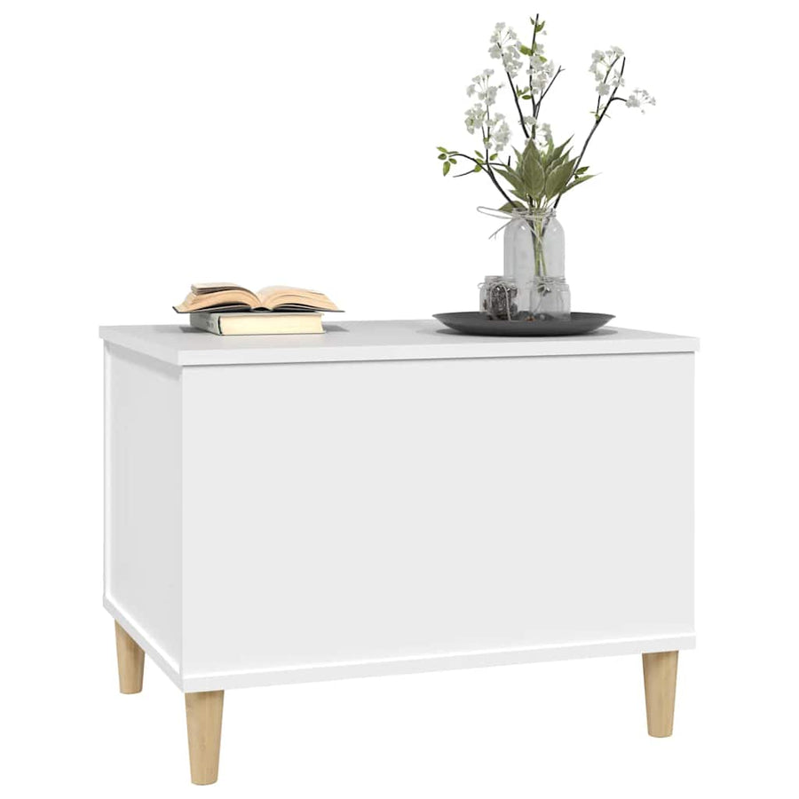 Salontafel 60X44,5X45 Cm Bewerkt Hout 60 x 44.5 x 45 cm Wit