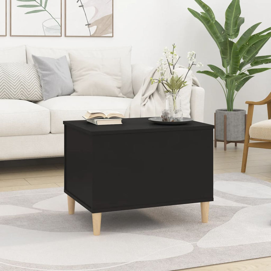 Salontafel 60X44,5X45 Cm Bewerkt Hout 60 x 44.5 x 45 cm Zwart