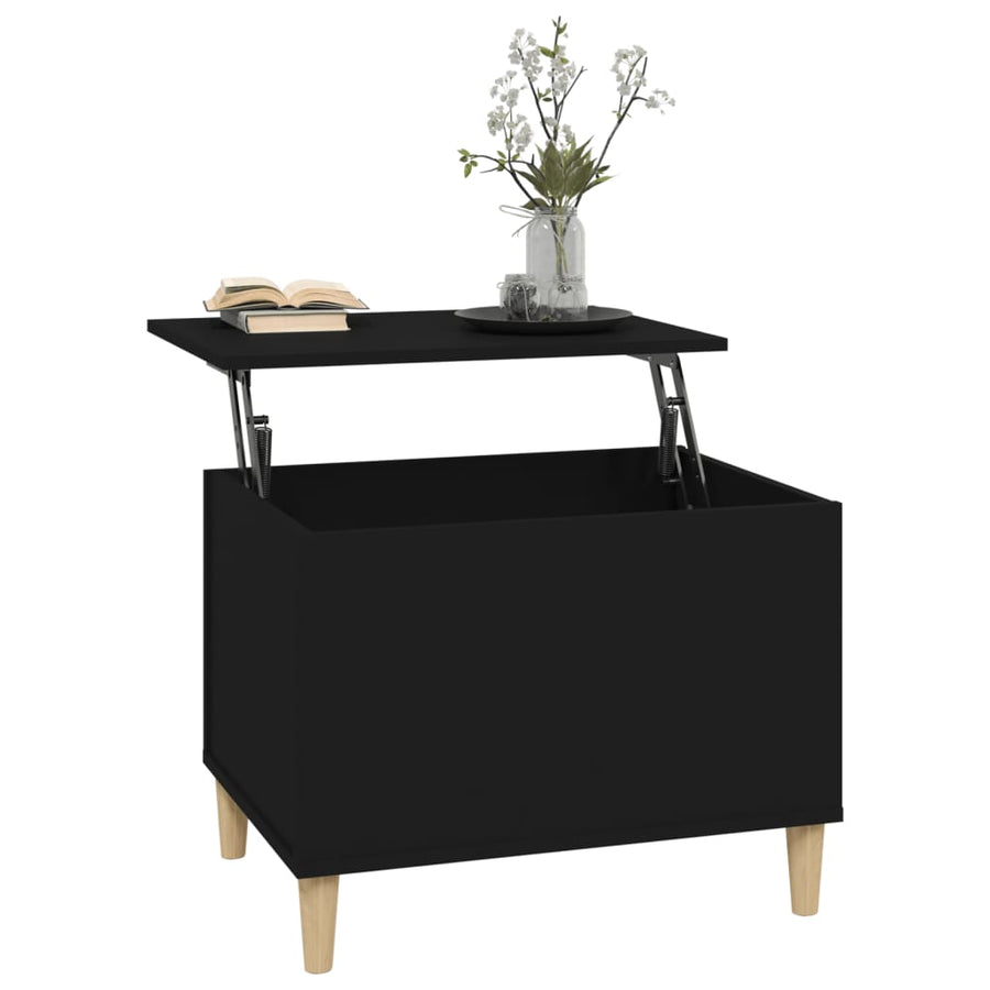 Salontafel 60X44,5X45 Cm Bewerkt Hout 60 x 44.5 x 45 cm Zwart