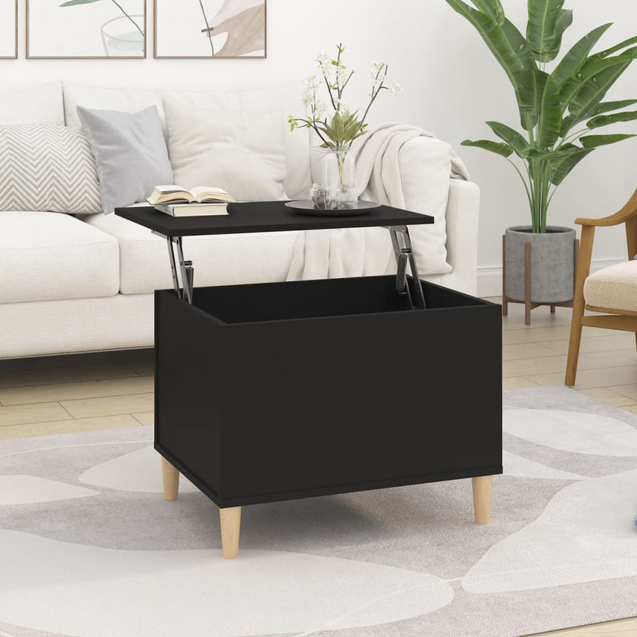 Salontafel 60X44,5X45 Cm Bewerkt Hout 60 x 44.5 x 45 cm Zwart