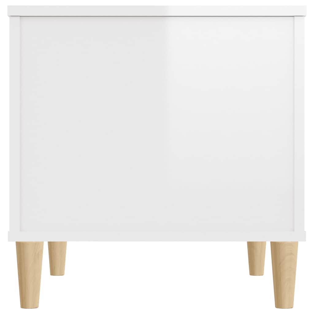 Salontafel 60x44,5x45 cm bewerkt hout hoogglans wit