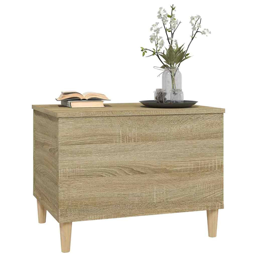 Salontafel 60X44,5X45 Cm Bewerkt Hout Kleurig 60 x 44.5 x 45 cm Sonoma eiken