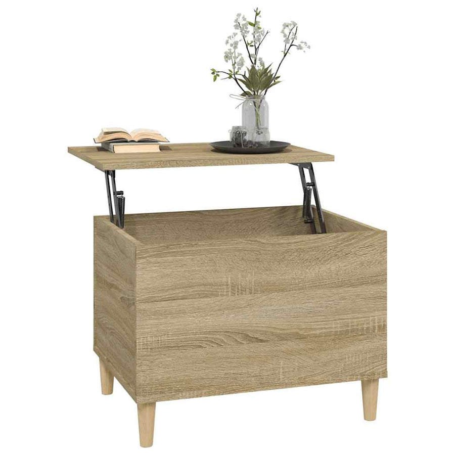 Salontafel 60X44,5X45 Cm Bewerkt Hout Kleurig 60 x 44.5 x 45 cm Sonoma eiken