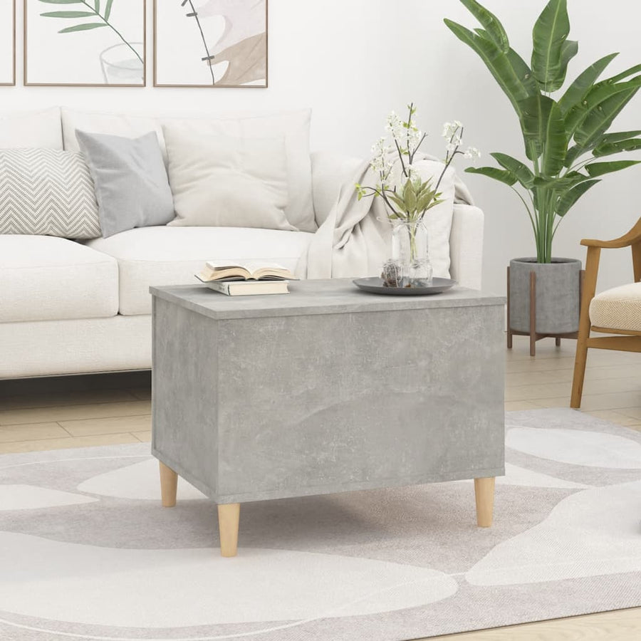 Salontafel 60X44,5X45 Cm Bewerkt Hout 60 x 44.5 x 45 cm Betongrijs