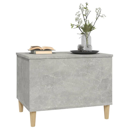 Salontafel 60X44,5X45 Cm Bewerkt Hout 60 x 44.5 x 45 cm Betongrijs