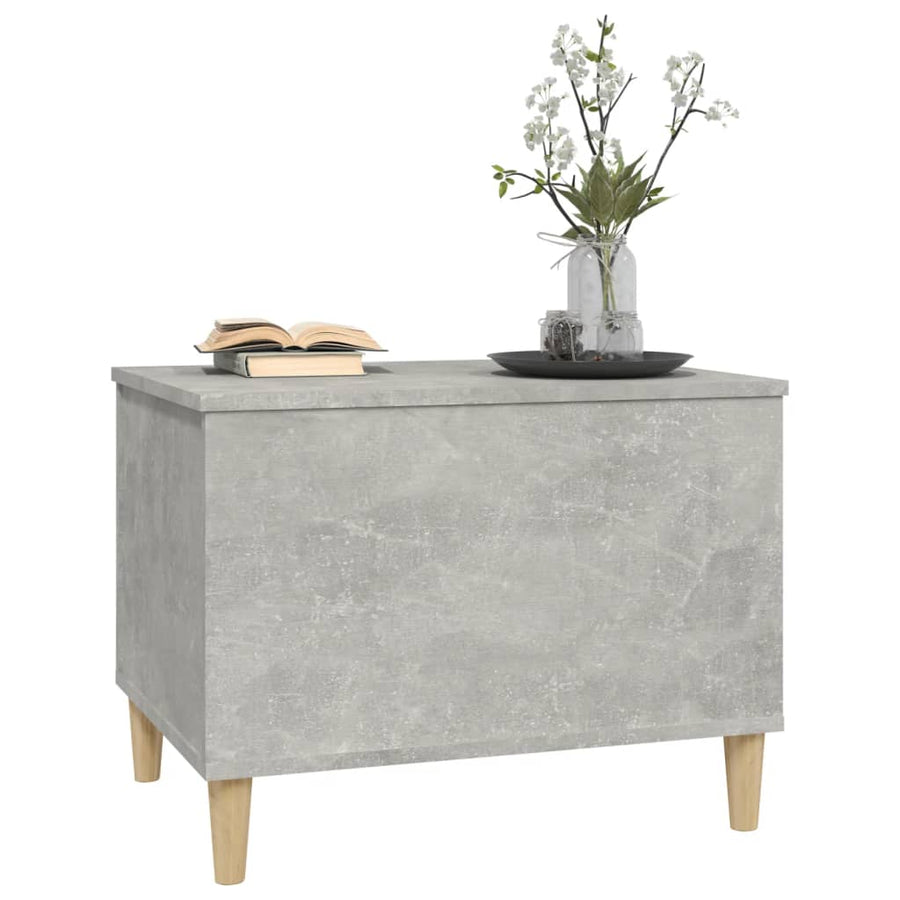Salontafel 60X44,5X45 Cm Bewerkt Hout 60 x 44.5 x 45 cm Betongrijs