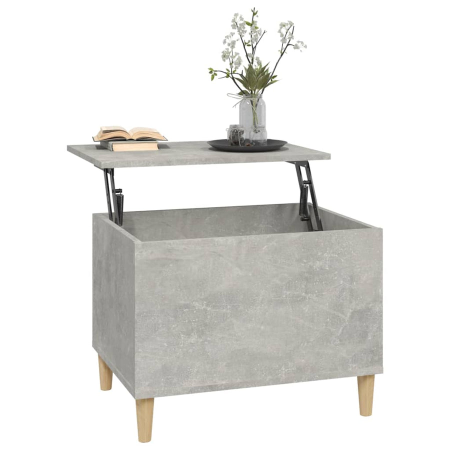 Salontafel 60X44,5X45 Cm Bewerkt Hout 60 x 44.5 x 45 cm Betongrijs