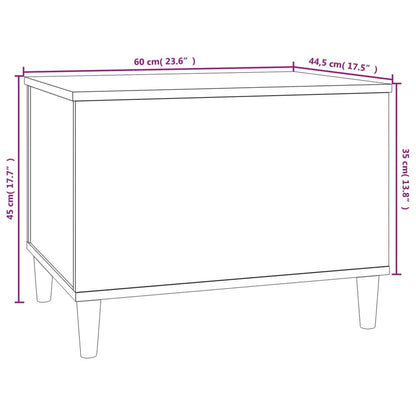 Salontafel 60X44,5X45 Cm Bewerkt Hout 60 x 44.5 x 45 cm Betongrijs