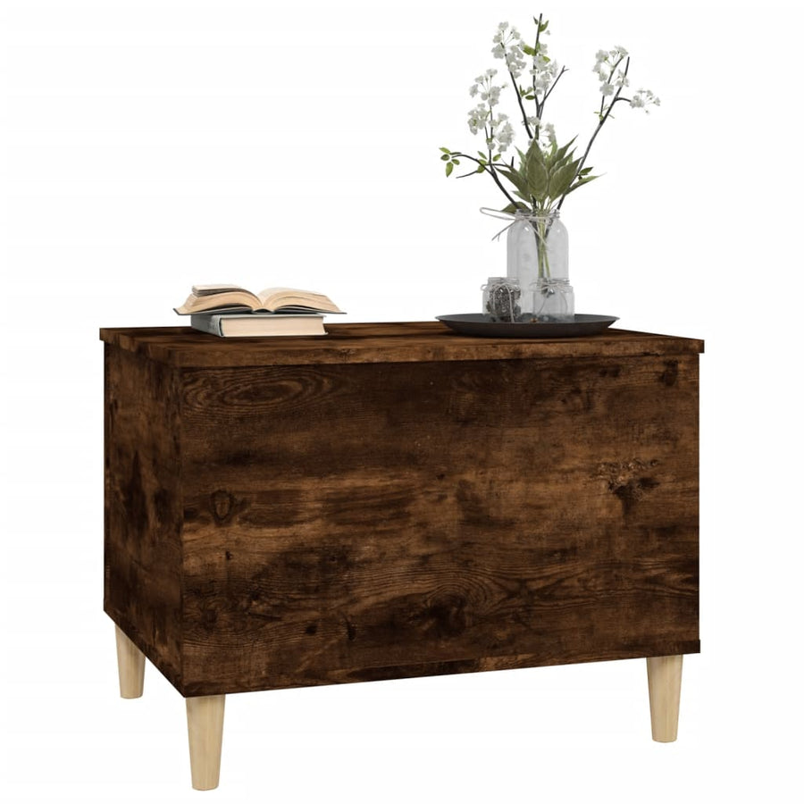 Salontafel 60X44,5X45 Cm Bewerkt Hout Kleurig 60 x 44.5 x 45 cm Gerookt eiken