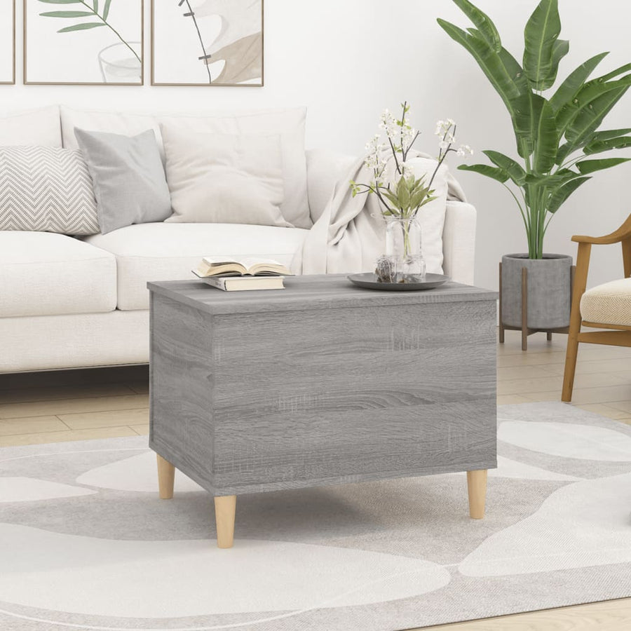 Salontafel 60X44,5X45 Cm Bewerkt Hout Grijs Sonoma Eikenkleurig