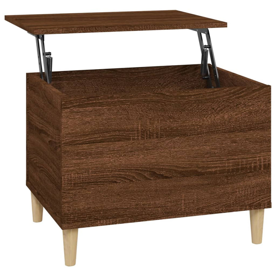Salontafel 60X44,5X45 Cm Bewerkt Hout Bruin Eikenkleur